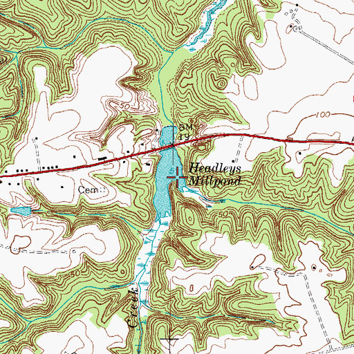 Topographic Map of Hale Dam, VA