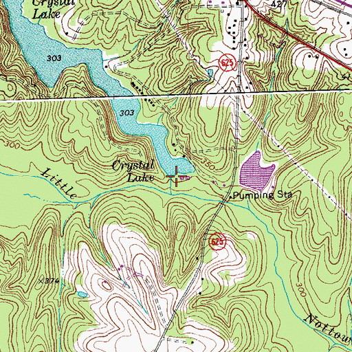 Topographic Map of Crystal Dam, VA