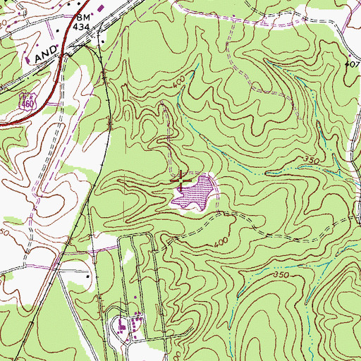 Topographic Map of Tommeheton Creek Dam, VA