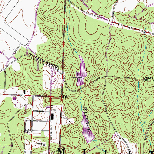 Topographic Map of Butterwood Lake Upper Dam, VA