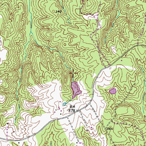 Topographic Map of Austins Dam, VA