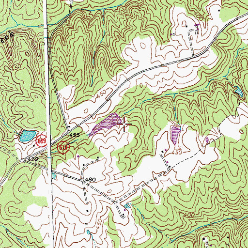 Topographic Map of Arnolds Dam, VA
