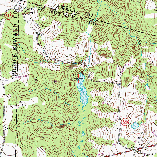 Topographic Map of Terzs Dam, VA