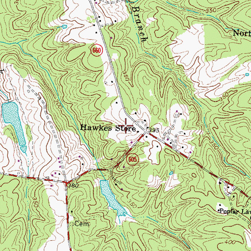 Topographic Map of Daniels Dam, VA