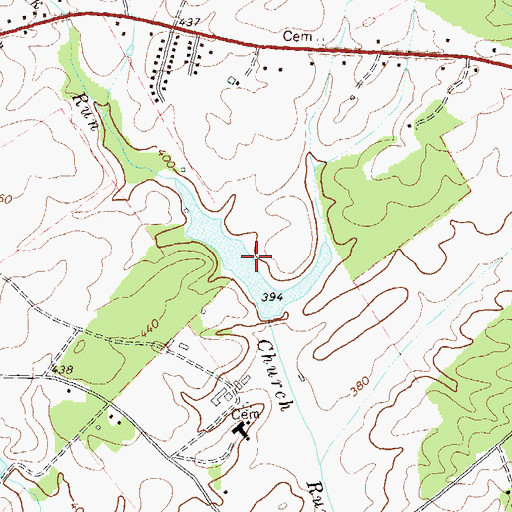 Topographic Map of Taylors Pond, VA