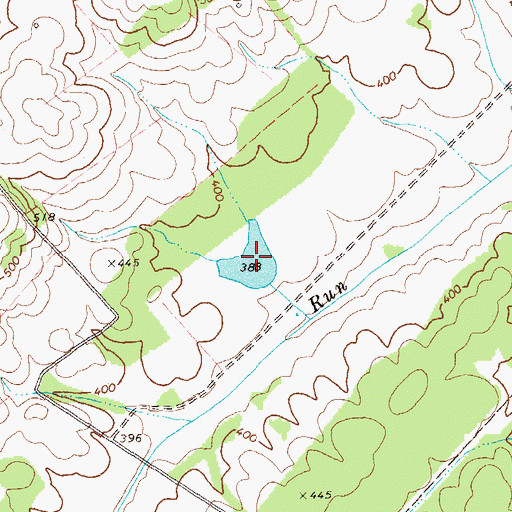 Topographic Map of Burrus Lake, VA