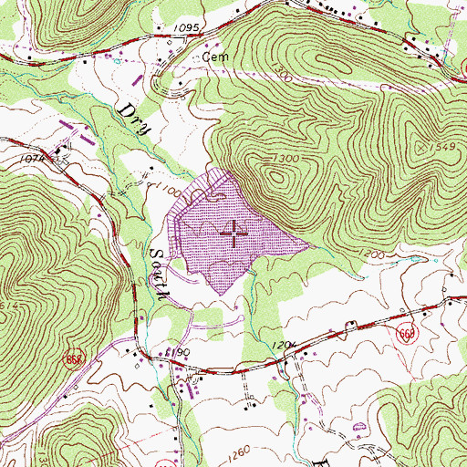 Topographic Map of Lake Arrowhead, VA