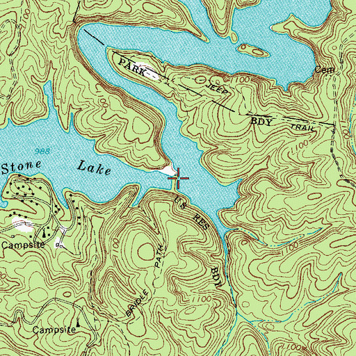 Topographic Map of Fairy Stone Dam, VA