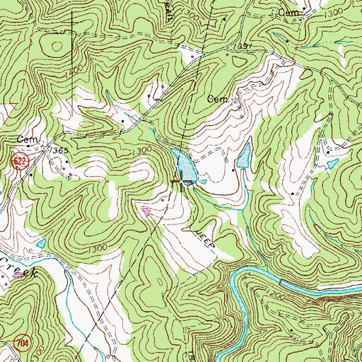 Topographic Map of Outdoor Recreations Dam, VA