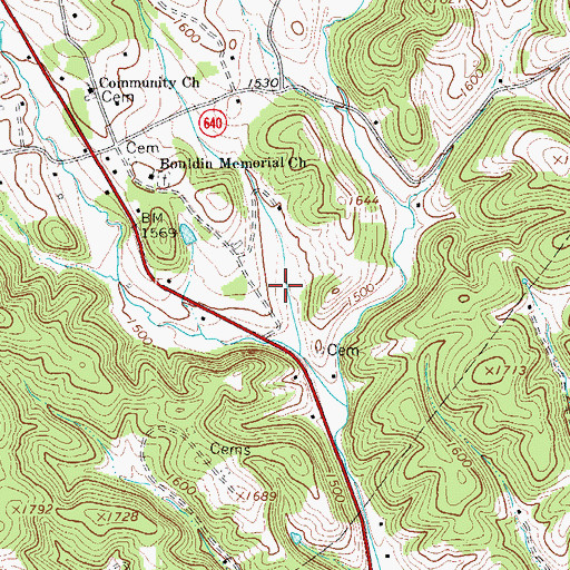 Topographic Map of Williams Dam, VA