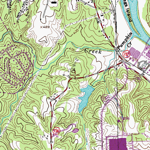 Topographic Map of Arey Dam, VA
