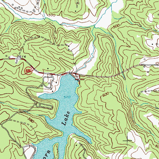 Topographic Map of Elkhorn Dam, VA