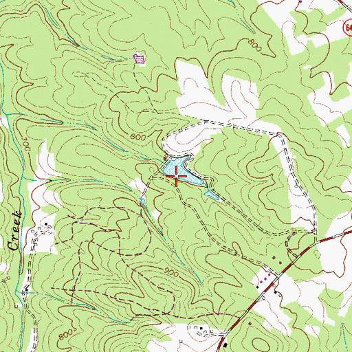 Topographic Map of Burkhardt Dam, VA