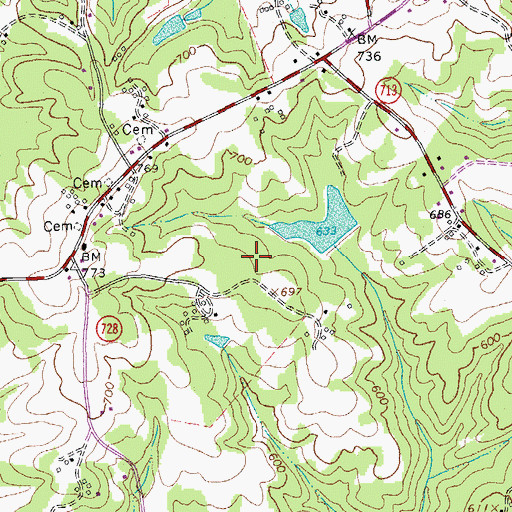 Topographic Map of Thornton Dam, VA