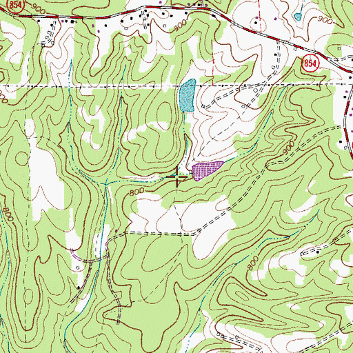 Topographic Map of Wells Dam, VA