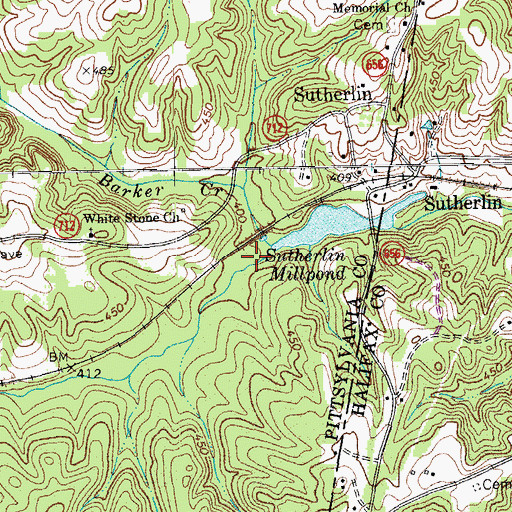 Topographic Map of Norfleet Dam, VA
