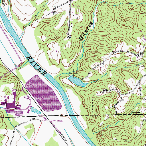 Topographic Map of Grubb Dam, VA