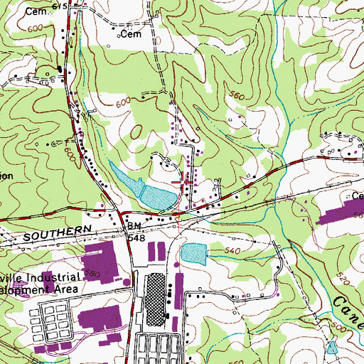 Topographic Map of Dan River Mills Noname Dam, VA