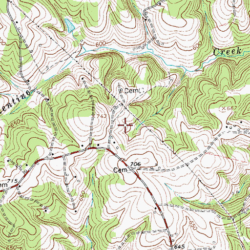Topographic Map of Dews Dam, VA