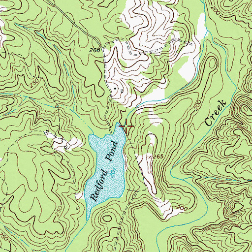 Topographic Map of Redford Dam, VA