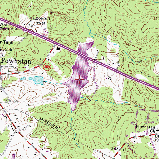 Topographic Map of John L Lewis Lake, VA