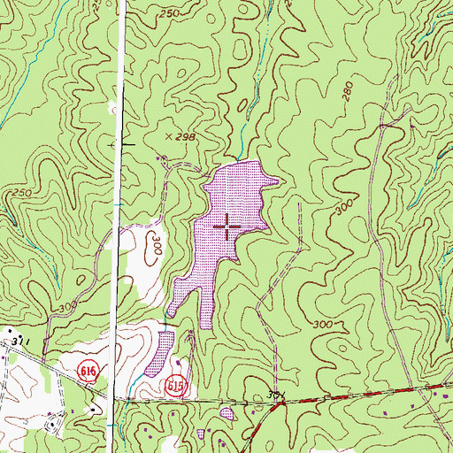 Topographic Map of Byers Pond, VA