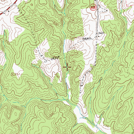 Topographic Map of Hunter-Brooks Dam, VA