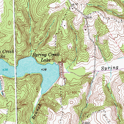 Topographic Map of Buffalo Creek Number Four Dam, VA