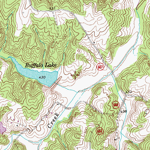 Topographic Map of Buffalo Creek Number Five Dam, VA