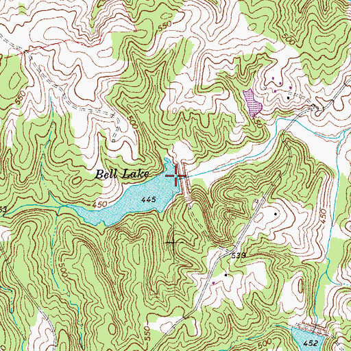 Topographic Map of Buffalo Creek Number Six Dam, VA