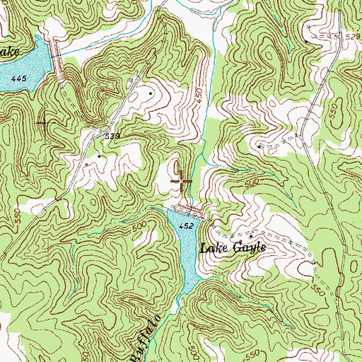Topographic Map of Buffalo Creek Number Seven Dam, VA