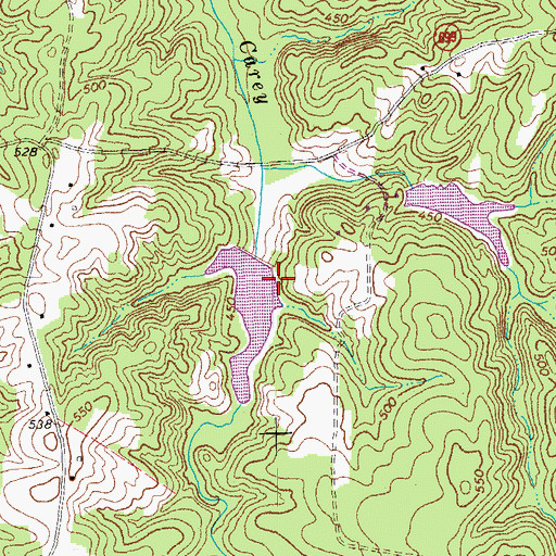 Topographic Map of Buffalo Creek Number Eight Dam, VA
