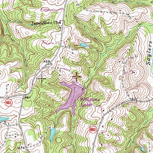 Topographic Map of Wilsons Dam, VA