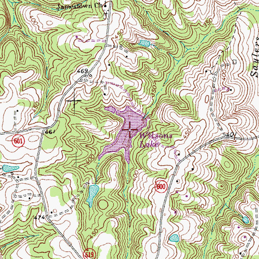 Topographic Map of Wilsons Pond, VA