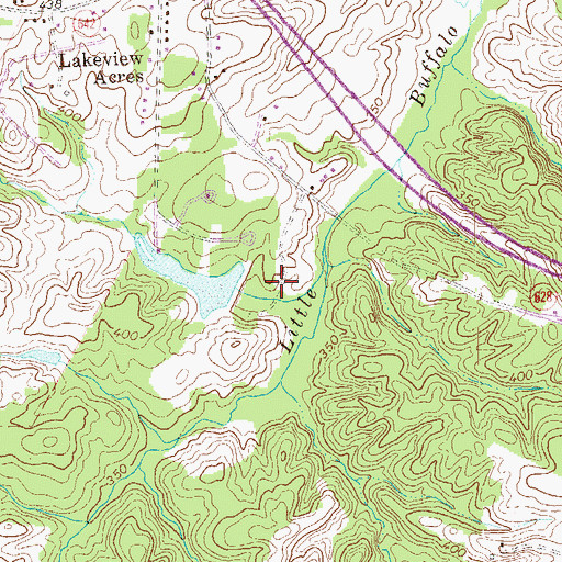 Topographic Map of Carlton Dam, VA