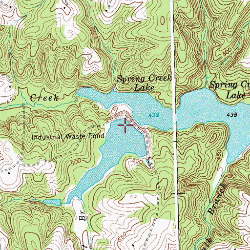 Topographic Map of Industrial Waste Dam, VA