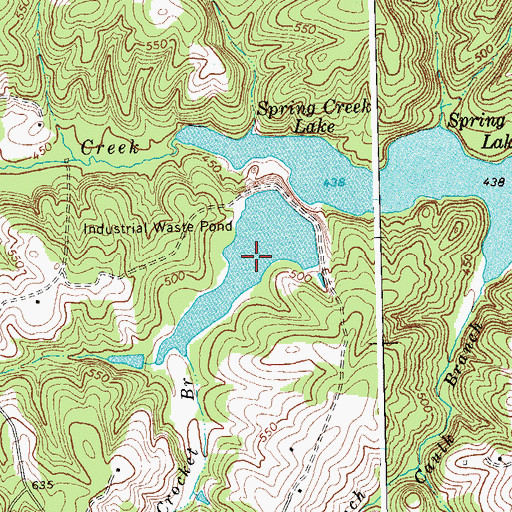 Topographic Map of Industrial Waste Pond, VA