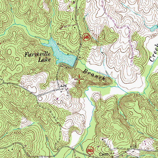 Topographic Map of Farmville Dam, VA