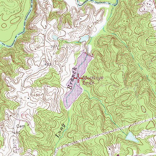 Topographic Map of Mottleys Lake, VA