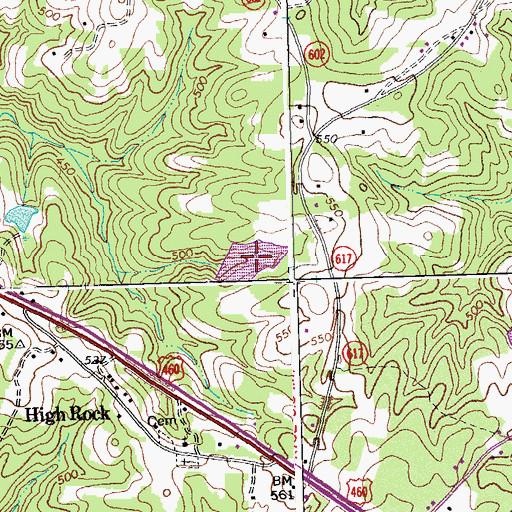 Topographic Map of Hines Pond, VA
