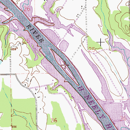 Topographic Map of Keeling Island, AL