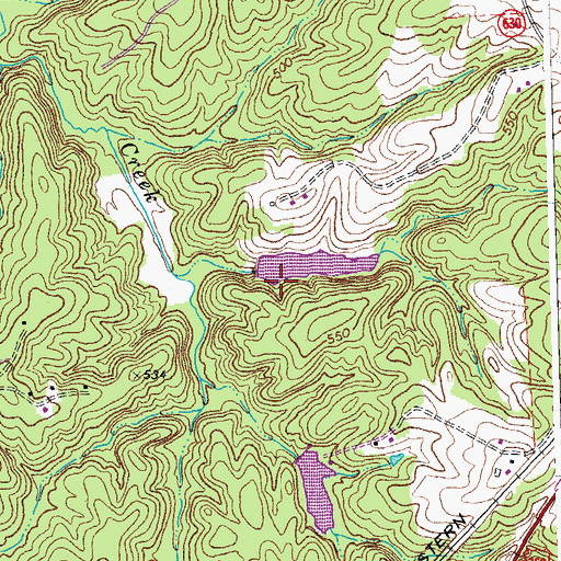 Topographic Map of Gentry Dam, VA