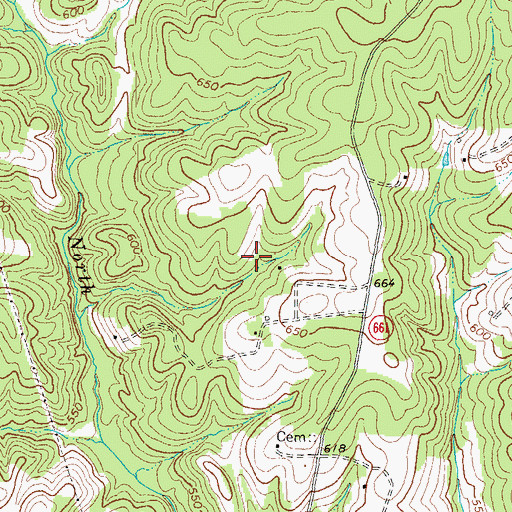 Topographic Map of Wells Dam, VA