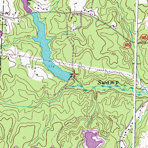 Topographic Map of Butterworth Dam, VA