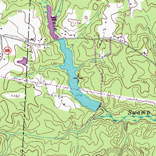 Topographic Map of Butterworth Pond, VA