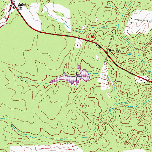 Topographic Map of Whelans Pond, VA