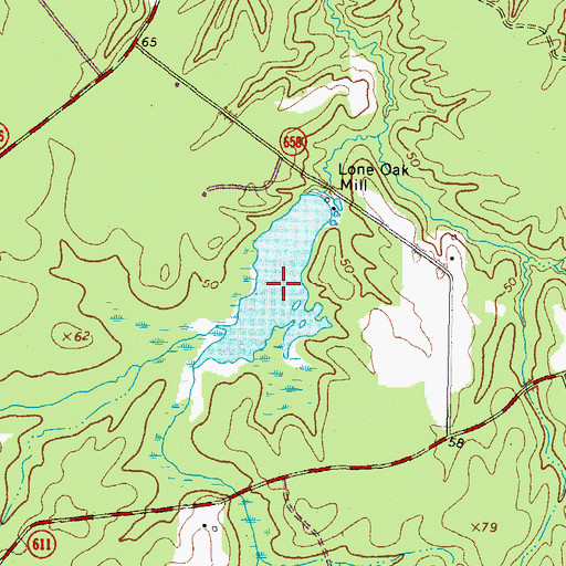 Topographic Map of Manns Pond, VA