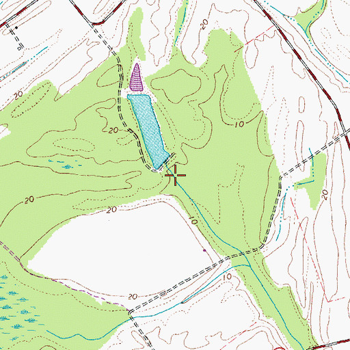 Topographic Map of Cerneys Dam, VA