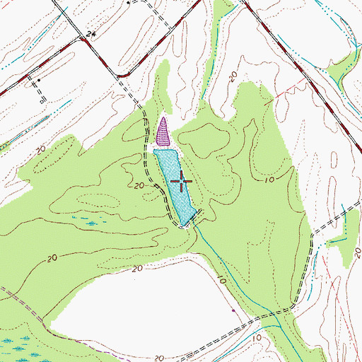 Topographic Map of Cerneys Pond, VA