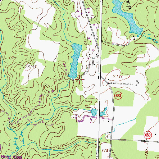 Topographic Map of Indian Swamp Dam, VA